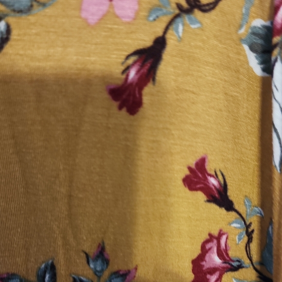 Magic Fit Floral Maxi Dress in Mustard and Pink - Picture 2 of 3